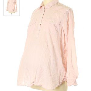 Gap Maternity Pink Half Button top, size large